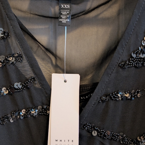 Elegant Black Sequin Women's Top - Picture 3 of 5